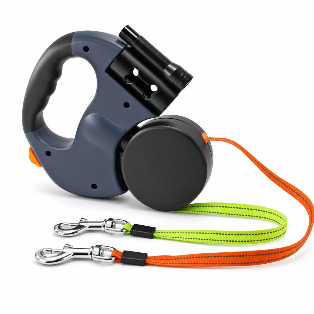 TwinPaw™ - Correa Doble Retractil Para Perros