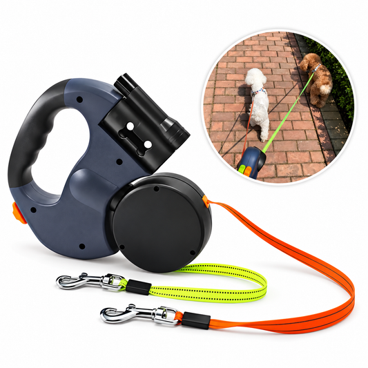 TwinPaw™ - Correa Doble Retractil Para Perros