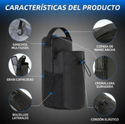 Combo Gym Perfecto™ – Mochila Negra con Compartimento para Calzado + Toalla de Secado Rápido