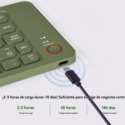 Carga USB-C del teclado: 2-3 horas de carga, 48 horas de trabajo, 180 días en espera