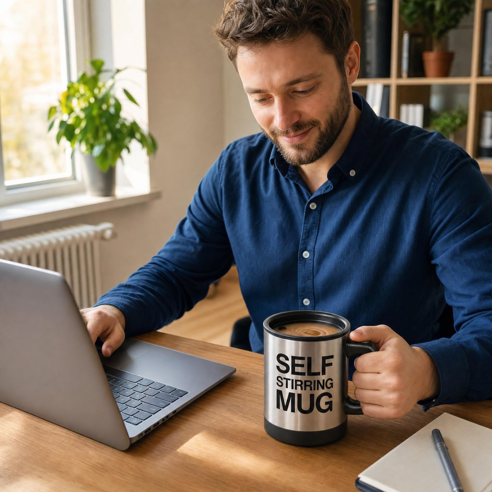 MixCup™ – Taza Mezcladora Automática de Acero Inoxidable